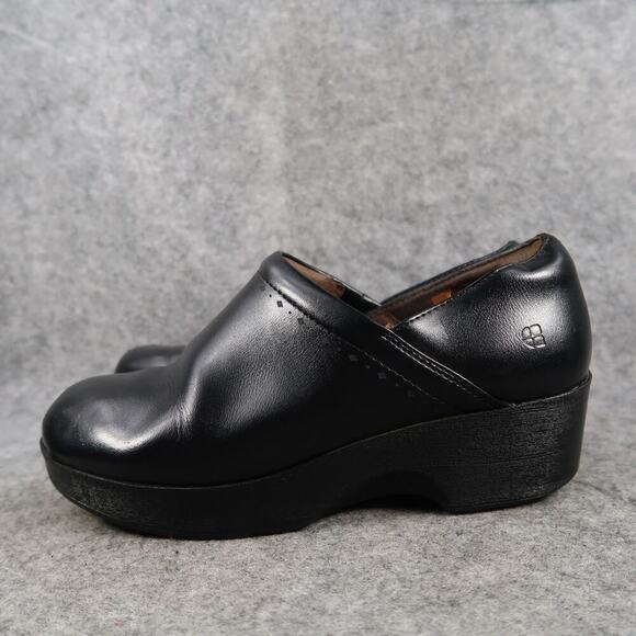 Shoes For Crews Womens 6 Clogs Slip On Comfort Work Standing Black Wedge Heel - Picture 5 of 12